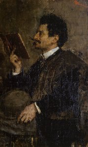 Portrett av kritiker Saverio Kambo av Antonio Mancini