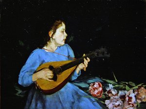 Mandolinspilleren (olje på lerret)