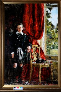 The Young Golfer (olje på lerret) av Antonio Mancini