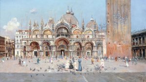 Piazza San Marco i Venedig av Antonio Maria de Reyna Manescau