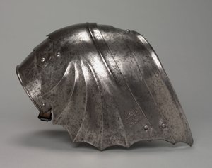 Gotisk vifteformet stenge, ca. 1485-1500 (stål) av Antonio Missaglia