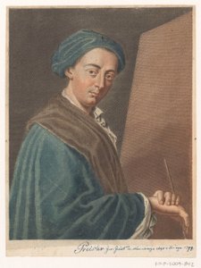 Portrett av kunstneren Johann Justin Preissler Portretter av kunstnere (serietittel) av Antonio Pazzi