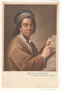 Portrett av kunstneren Michelangelo Ricciolini av Antonio Pazzi
