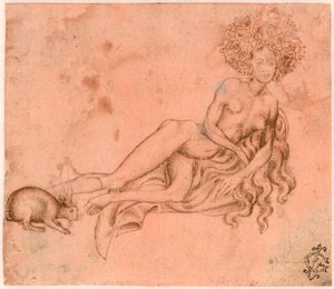 Allegorie de la Luxure (Allegory of luxuria) Dessin a la plume av Antonio Pisanello (1395-1455) vers 1426 Albertina, Vienne av Antonio Pisanello