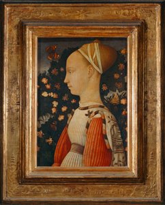 Ginevra d#39;Este, første kone til Sigismondo Malatesta ... av Antonio Pisanello