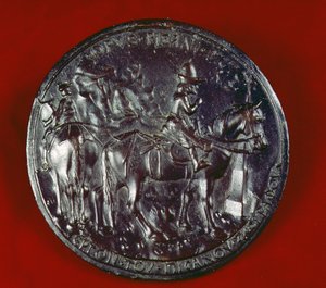 Medalje som viser John Paleologus VIII (d.1448) (bronse) av Antonio Pisanello