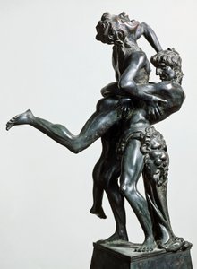 Hercules og Antaeus, ca 1475, av Antonio Pollaiuolo (1431 eller 1432-1498), bronsestatue, 46 cm, Italia