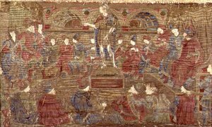 Døperen Johannes som irettesetter Herodes, billedvev som viser scener fra helgenens liv (tekstil) av Antonio Pollaiuolo