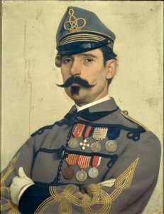Portrett av Giovanni Maria Damiani iført Garibaldis hæruniform, av Antonio Puccinelli