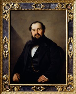 Portrett av Giuseppe Viti (1816-1860), italiensk reisende og handelsmann, maleri av Antonio Puccinelli (1822-1897)