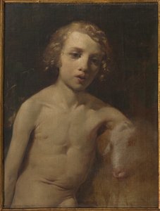San Giovannino (Spedbarn St. John) (olje på lerret) av Antonio Simonazzi