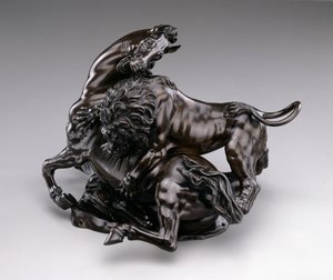 Løve angripende hest. ca. 1580/90 av Antonio Susini