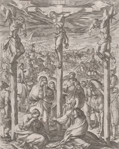 Christ crucified between the two thieves, the three Marys at the foot of the cross, 1612.    1188515   no       norwegian Successfully Translated  Original: Two angels carrying a man Translat: Two angels carrying a man 1271179 no norwegian Successfully Tra av Antonio Tempesta