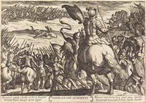 David dreper Goliat av Antonio Tempesta