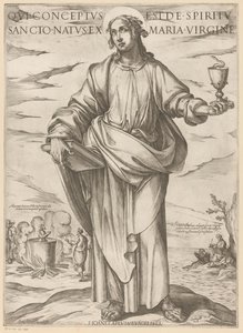 Av Saint John Som ble unnfanget av Den Hellige Ånd, født av jomfru Maria (tittel på objekt) Kristus, Maria og apostelen (serietittel) av Antonio Tempesta