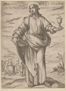 Av Saint John Som ble unnfanget av Den Hellige Ånd, født av jomfru Maria (tittel på objekt) Kristus, Maria og apostelen (serietittel) av Antonio Tempesta