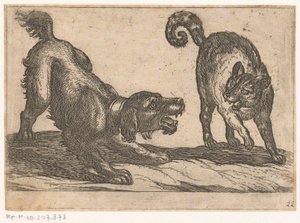 En hund som kjemper mot en katt Kampdyr (serietittel) av Antonio Tempesta