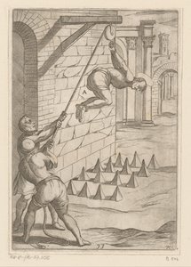 Tortur: fall på skarpe punkter Tortur påført av kristne martyrer (serietittel) Varia tormentorum et supplicioru crudelium (...) (serietittel) av Antonio Tempesta