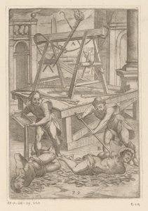 Tortur med kokende olje Tortur påført av kristne martyrer (serietittel) Varia tormentorum et supplicioru crudelium (...) (serietittel)