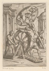 Tortur med skarpe spisser og hjul Tortur påført av kristne martyrer (serietittel) Varia tormentorum et supplicioru crudelium (...) (serietittel)