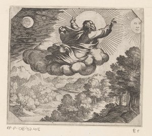 Gud skaper solen, månen og stjernene Oppretting (serietittel) av Antonio Tempesta