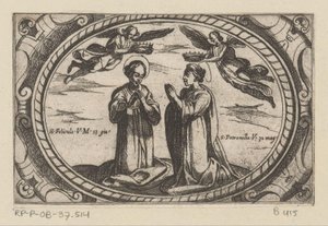H. Felicula i H. Petronilla Romainse martelaressen (serietittel) Imagini di many virgini Rom nel martyrio (serietittel) av Antonio Tempesta
