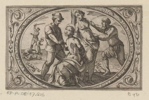 H. Licidia i H. Margarita Romeinse martelaressen (serietittel) Imagini di moltes vergini Rom i martyrium (serietittel) av Antonio Tempesta