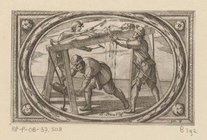 H. Prisca Romeinse martelaressen (serietittel) Imagini di moltes vergini Rom i martyrium (serietittel) av Antonio Tempesta