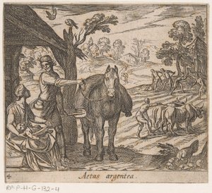 The Silver Age Aetas argentea (tittel på objekt) Metamorphoseon sive transformationum (serietittel) Ovid's Metamorphoses (serietittel) av Antonio Tempesta