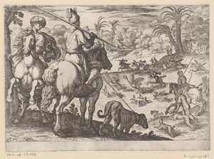 Strutsjakt Jaktscener (del 6) (serietittel) av Antonio Tempesta