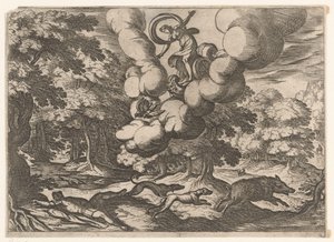 Landskap med Adonis død Landskap med mytologiske scener (serietittel) av Antonio Tempesta
