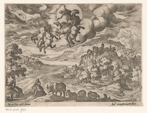 Landskap med Phaëthons fall Landskap med mytologiske scener (serietittel) av Antonio Tempesta