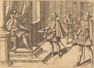 Filip II av Spania på hans trone av Antonio Tempesta