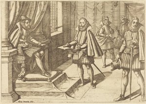 Filip II av Spania på sin trone av Antonio Tempesta