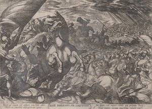 Plate 11: Joshua beordrer solen til å stå stille, fra 