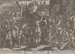 Plate 17: David vender tilbake i triumf med hodet til Goliat, fra 