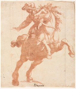 Oppdrett av hest og rytter, ca. 1600. av Antonio Tempesta