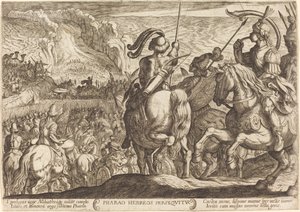 Egypterne forfølger israelittene av Antonio Tempesta