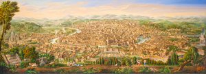 Panoramautsikt over Roma fra Janiculum Hill av Antonio Testa