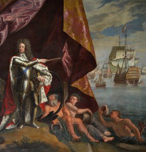 George, Prince of Denmark, som Lord High Admiral of England, detalj fra The Queen's Drawing Room