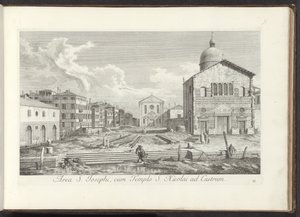 Utsikt over Chiesa di San Giuseppe di Castello te Venetië Området til St. Joseph, med St. Nicholas-tempelet på slottet (tittel på objektet) Gezichten op bugemenen en pleinen in Venetië (serietittel) Mer kjent utsikt over byen Venezia, fra Antonius-kanalens av Antonio Visentini