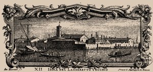 Venetian Isolario, XII. Øya Lazzaretto Vecchio, 1777.
