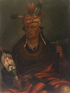 Chetan-woa-kutoa-mang Hawk Who Hunts Walking, ca. 1887. av Antonio Zeno Shindler