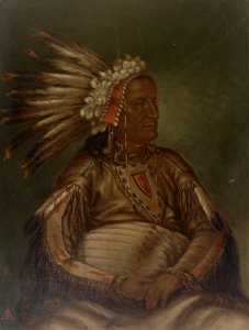 The-kill-ah-kampen Red Plume, ca. 1887. av Antonio Zeno Shindler