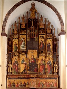 Polyptic of the Poem of Redemption and Coronation of the Virgin Mary Tremaleri av Antonello de Saliba av Antonio de Saliba