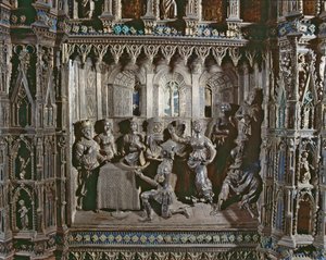 Herodes-festen, med Salomes-dans, Argentos alter, 1478 (sølv) av Antonio di Salvi