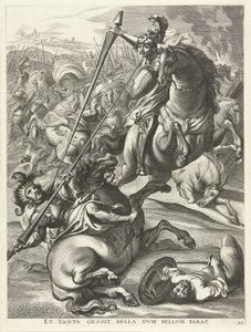 Akilles beseirer Telephos; Ferdinands inntreden i Gent i 1635 Et tanta gessit bella dvm bellvm parat (tittel på objekt) av Antony van der Does