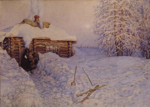 Banya om vinteren, 1919 av Apollinari Mikhailovich Vasnetsov