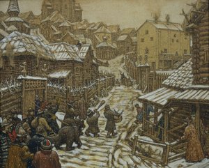 Bjørnetrenerne. Gamle Moskva, 1911 av Apollinari Mikhailovich Vasnetsov