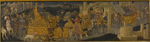 The Triumph of Scipio Africanus (tempera med gull og sølv på panel) av Apollonio (studio of) & Marco del Buono (1402 89)